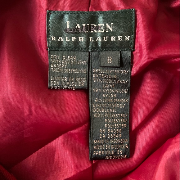 Lauren Ralph Lauren | Vintage Wool Blend Crimson Wrap Skirt - Picture 14 of 14